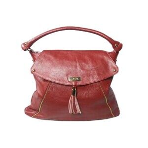 Onna Ehrlich Kelly Bag Red Leather Shoulder Bag Handbag